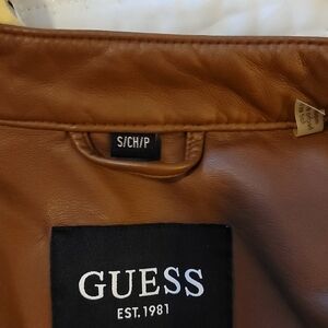 Guess Brown Leather Jacket